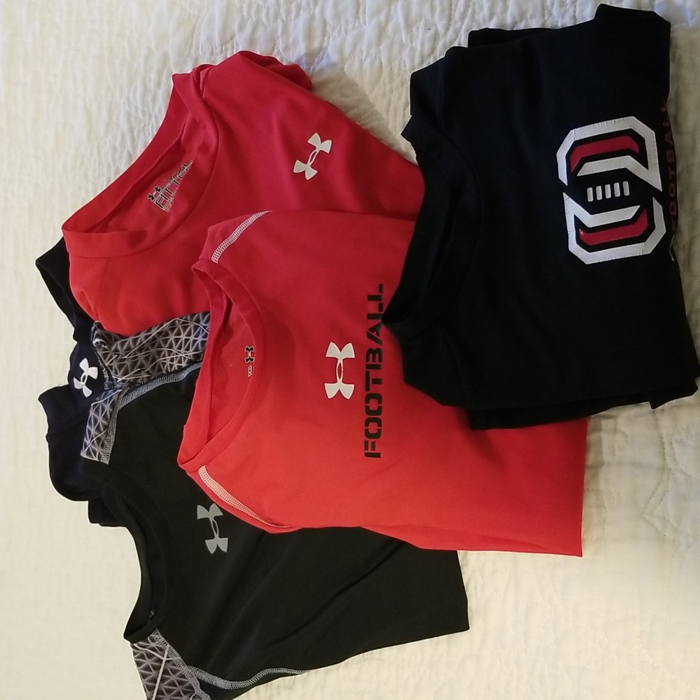 Five Under Armour Boys XL, L Sports shirts